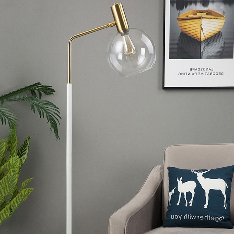 Marble, Brass & Blown Glass Floor Lamp — Luxury Art Deco Style | OPALINE™
