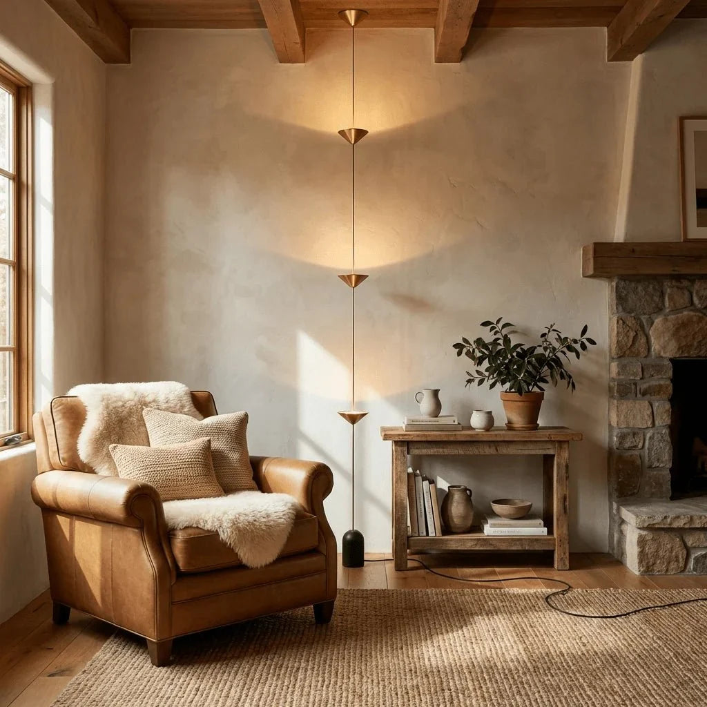 Gold Cone String Floor Lamp — Sculptural Modern Style | COLONNE™