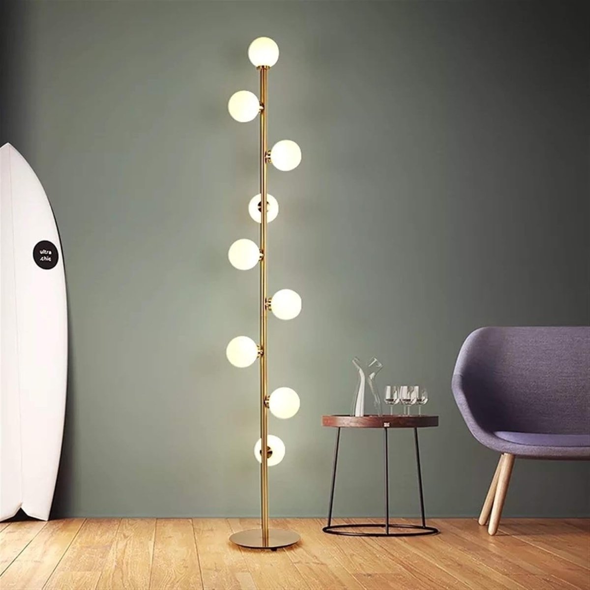 9-Globe Opal Glass Floor Lamp — Nordic Luxury Style | Magic Beans™
