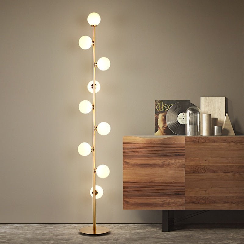 9-Globe Opal Glass Floor Lamp — Nordic Luxury Style | Magic Beans™