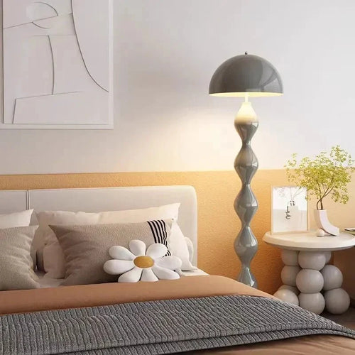 Sculptural Dome Floor Lamp — Glossy Lacquered Style | DOMO™
