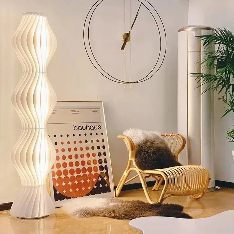 Wavy Helix Acrylic Floor Lamp — Sculptural High-End Style | LYSIA™