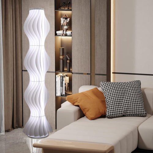 Wavy Helix Acrylic Floor Lamp — Sculptural High-End Style | LYSIA™