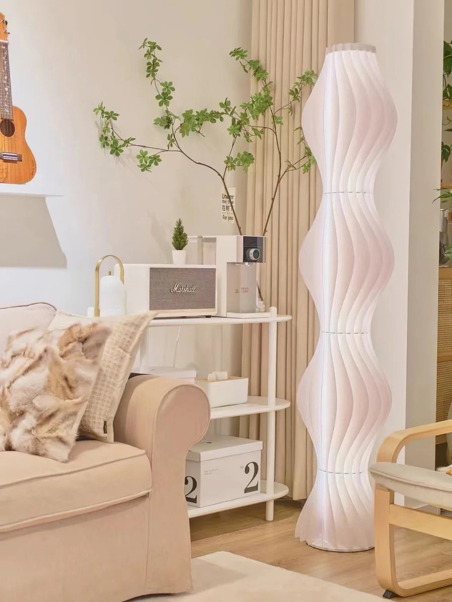 Wavy Helix Acrylic Floor Lamp — Sculptural High-End Style | LYSIA™