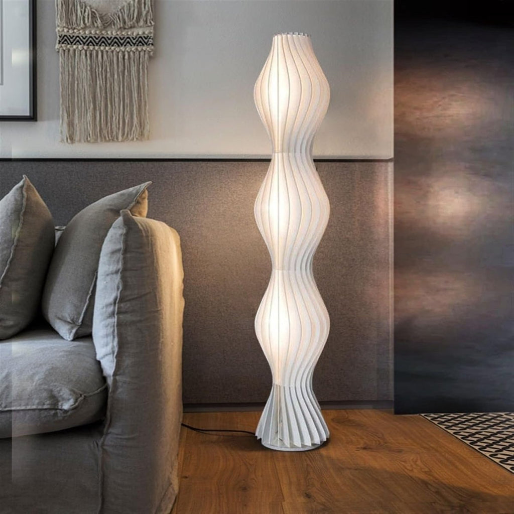 Wavy Helix Acrylic Floor Lamp — Sculptural High-End Style | LYSIA™