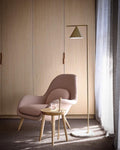 Gold Steel & Marble Base Floor Lamp — Classic Conical Shade Style | CANNE™