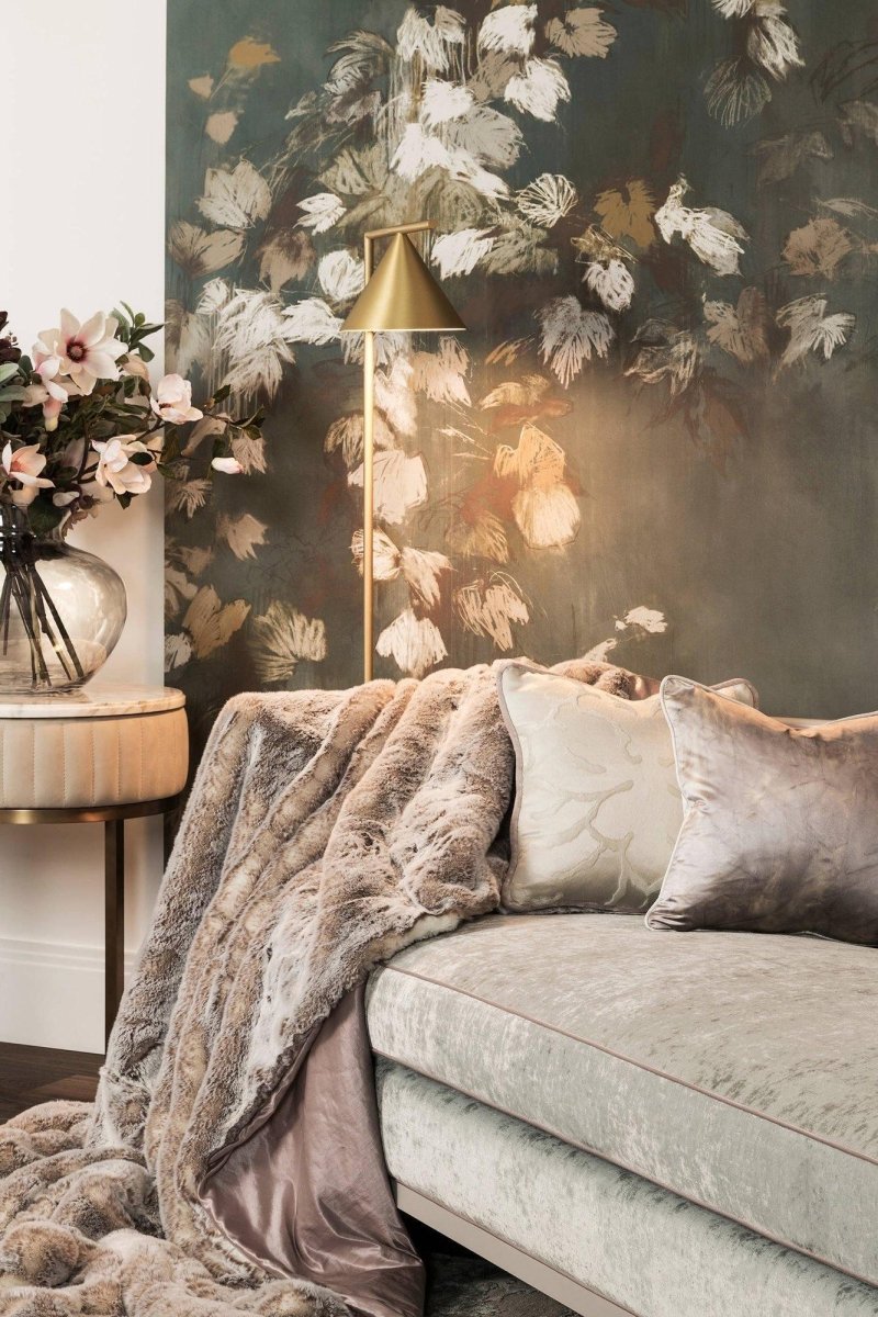 Gold Steel & Marble Base Floor Lamp — Classic Conical Shade Style | CANNE™