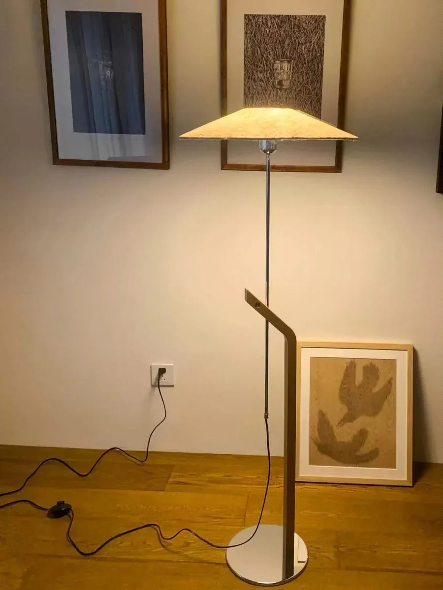 Adjustable Wood & Chrome LED Floor Lamp – 43.3 to 78.7 Inch | Zenith – alternate view 5