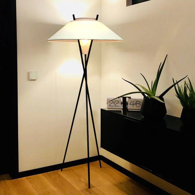 Minimalist Tripod Floor Lamp with Fabric Shade – 65 Inch | Archi – alternate view 5