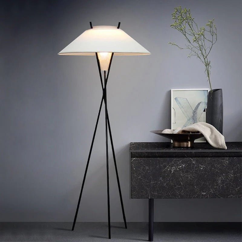 Minimalist Tripod Floor Lamp with Fabric Shade – 65 Inch | Archi – product view