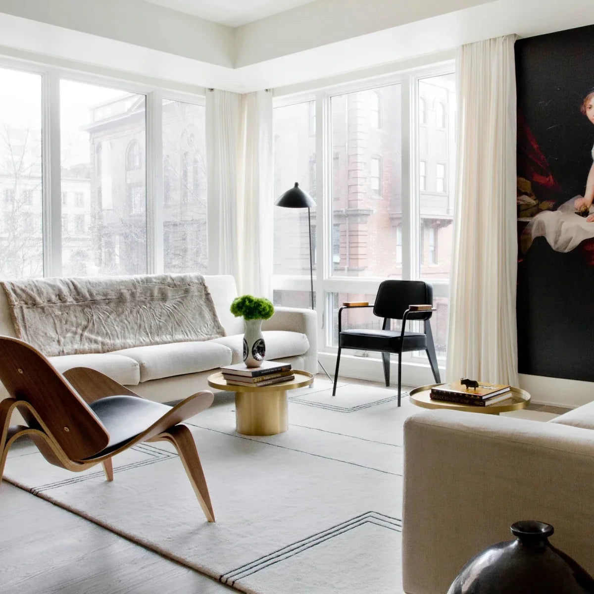 3-Arm Articulated Tripod Floor Lamp — Art Deco Industrial Style | MANTE™