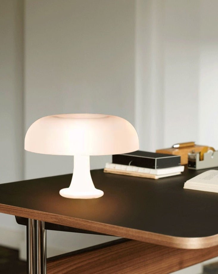 70s Mushroom Table Lamp – 12.6 Inch, Orange or White | Cepe – base and socket detail