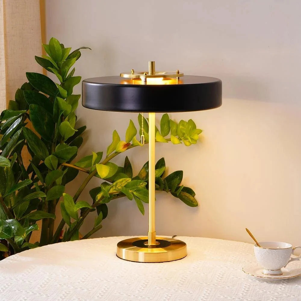Metal Shade Table Lamp — Nordic Luxury Bedside Style | PHARE™