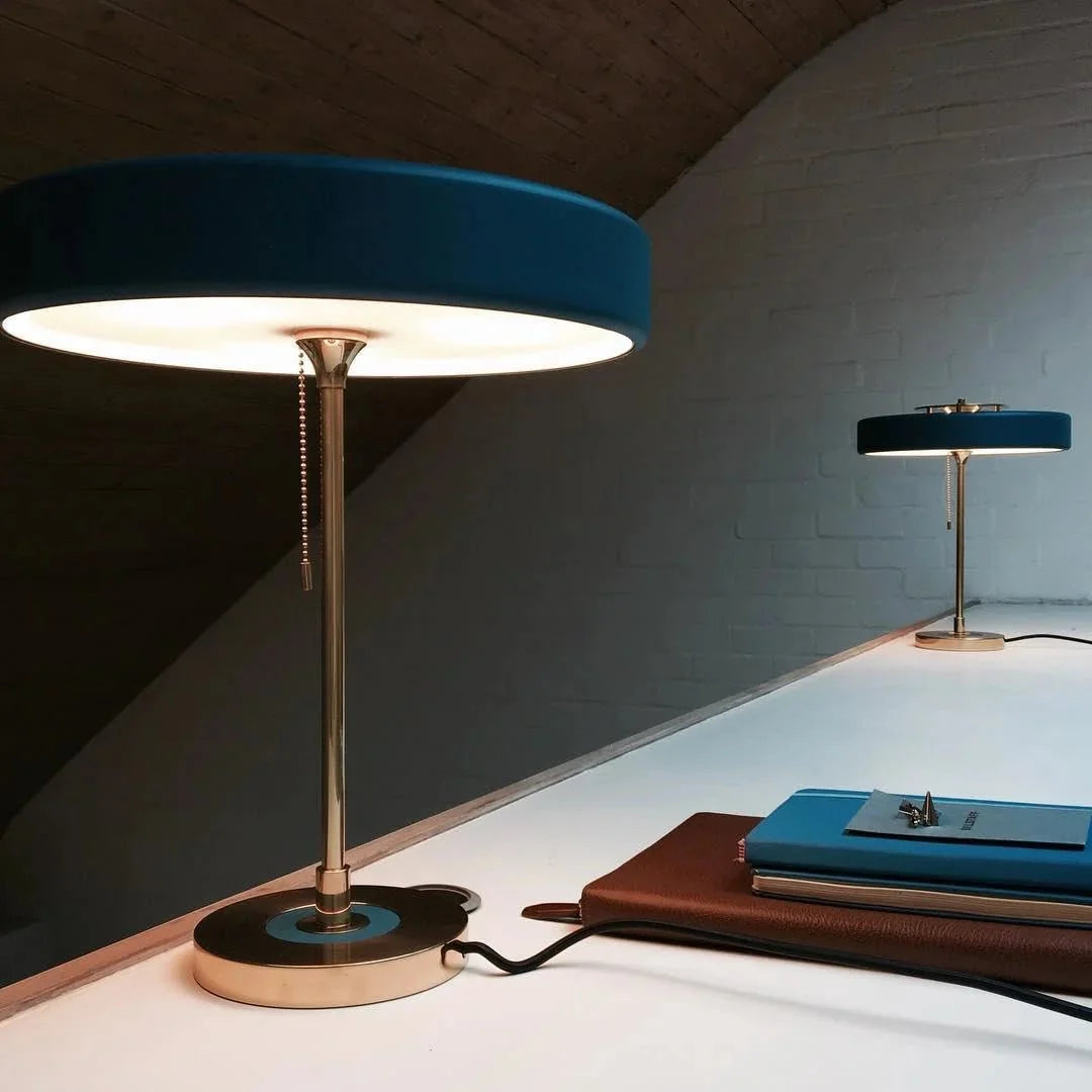 Metal Shade Table Lamp — Nordic Luxury Bedside Style | PHARE™