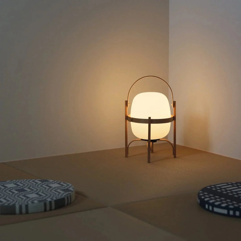 Wood & Glass Table Lamp — Simple Art Deco Style | SOUCHE™