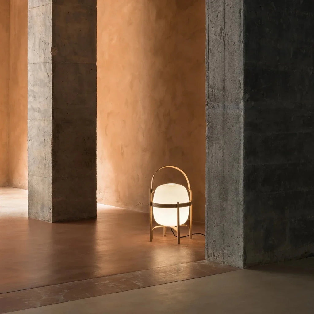 Wood & Glass Table Lamp — Simple Art Deco Style | SOUCHE™