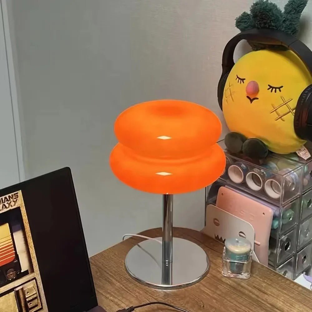 Sculptural Ribbed Glass Table Lamp — Scandinavian Design Style | RINGO™