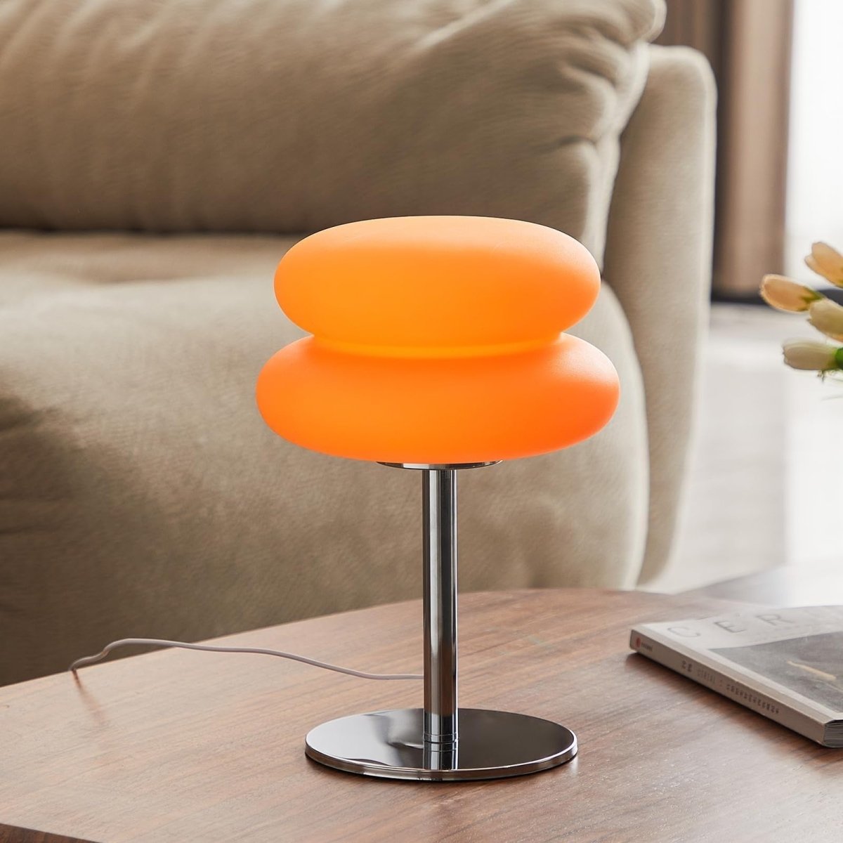 Sculptural Ribbed Glass Table Lamp — Scandinavian Design Style | RINGO™
