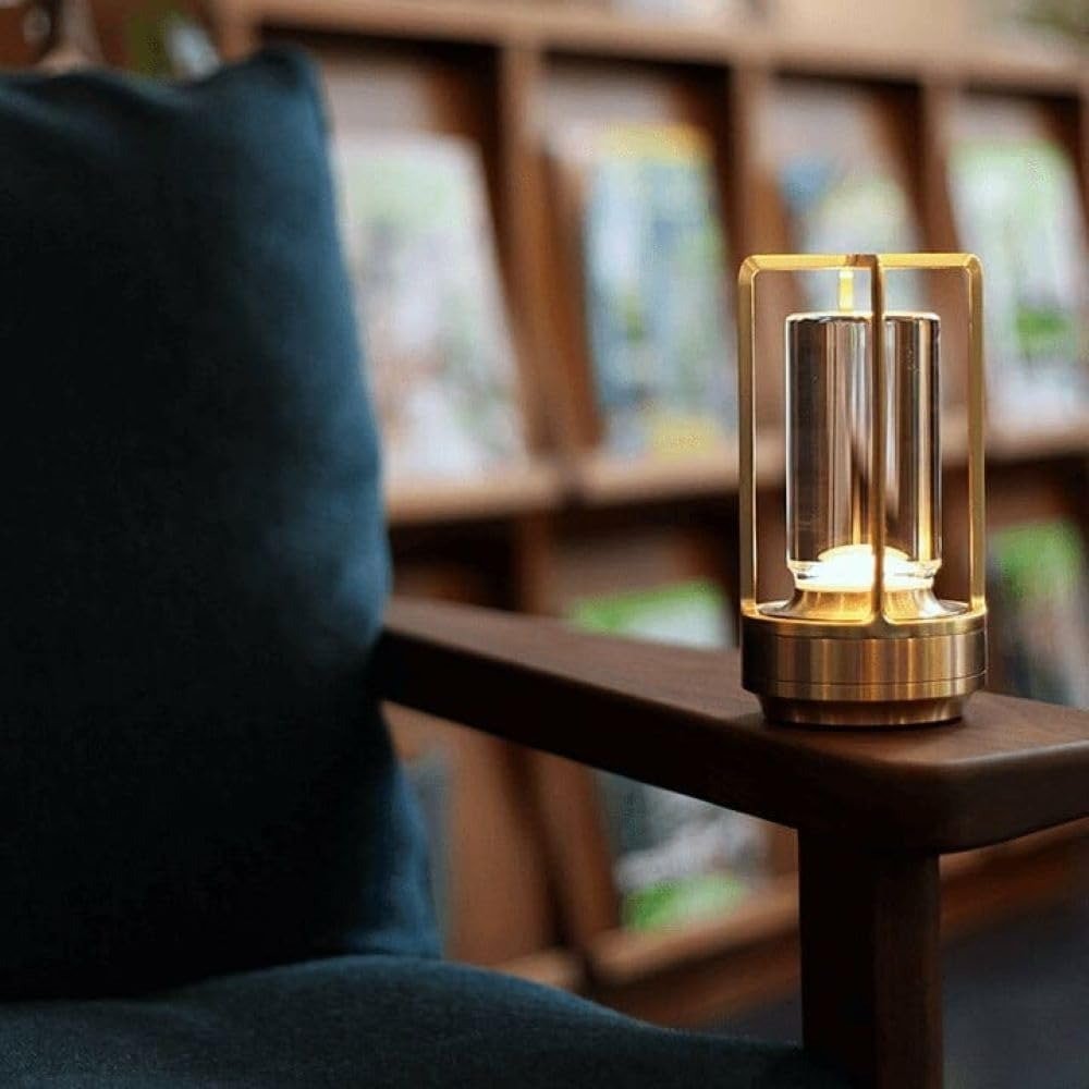 Cordless Rechargeable LED Table Lamp – Touch Control, Gold or Black | Hudson – alternate view 16