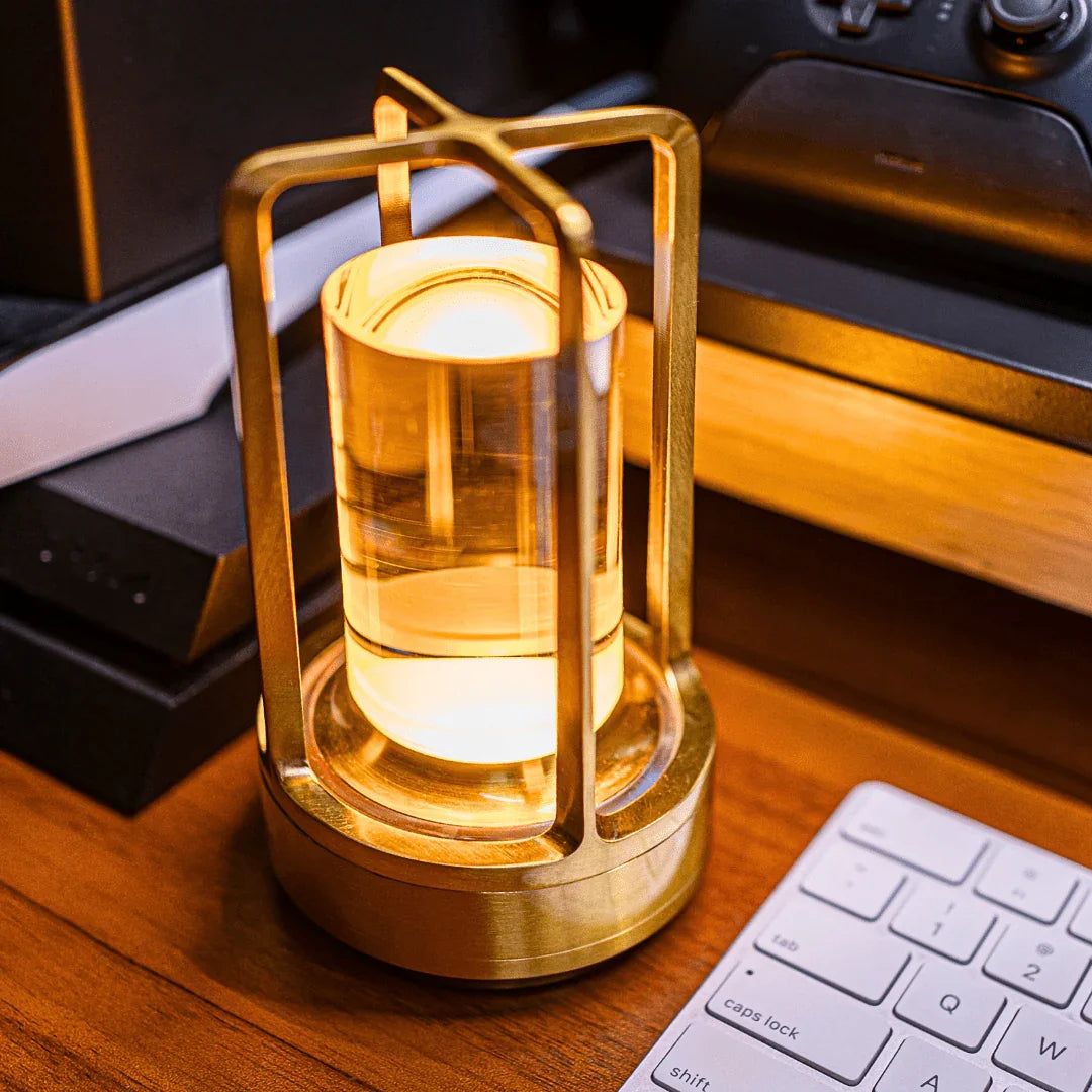 Cordless Rechargeable LED Table Lamp – Touch Control, Gold or Black | Hudson – product view