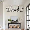 Multi-Arm Black & Gold Chandelier — Vintage Pendant Style | PATINE™