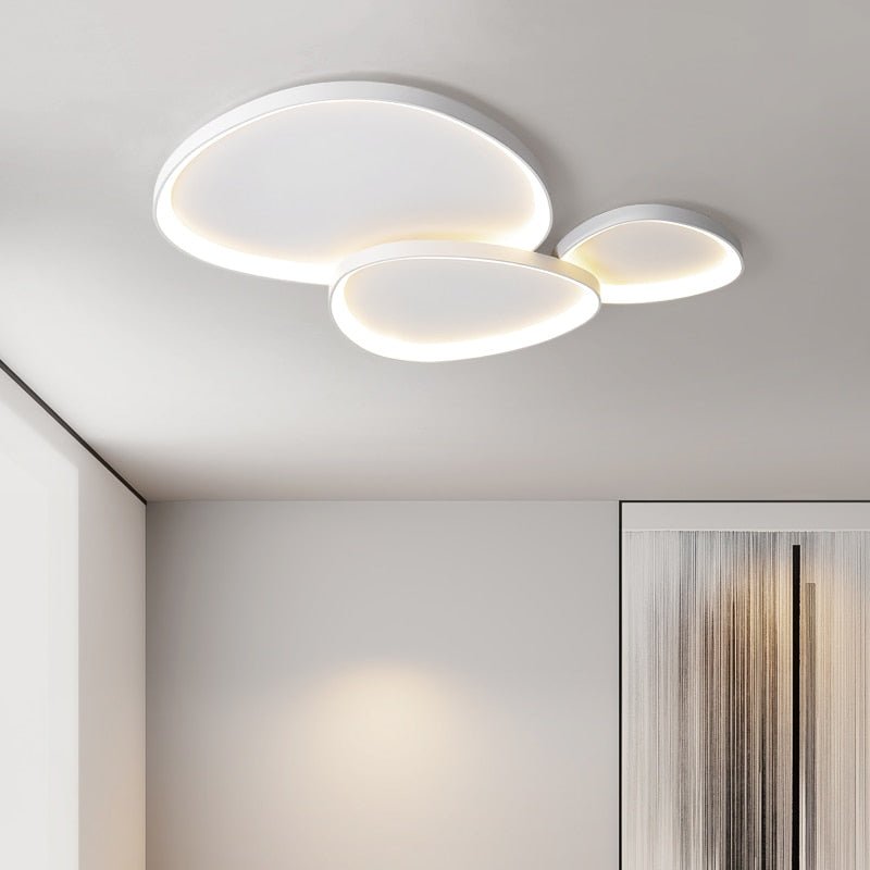 Interlocking Pebble LED Flush Mount — Organic Modern Style | Galet