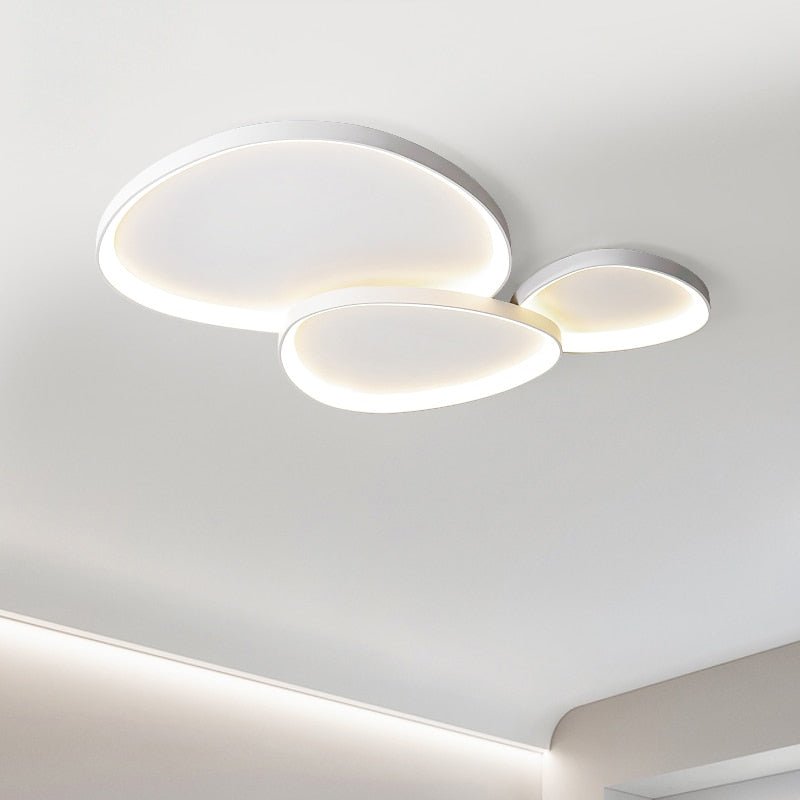 Interlocking Pebble LED Flush Mount — Organic Modern Style | Galet