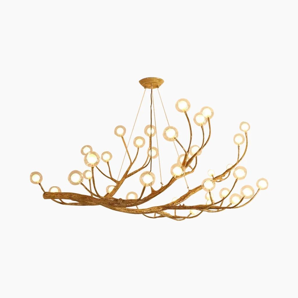 Sculptural Tree Branch Chandelier with Frosted Glass Globes | Nature – alternate view 11