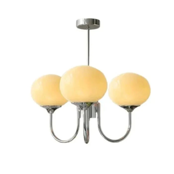 Blown Glass & Brass Globe Chandelier – 3 or 5 Lights | Blossom – alternate view 9