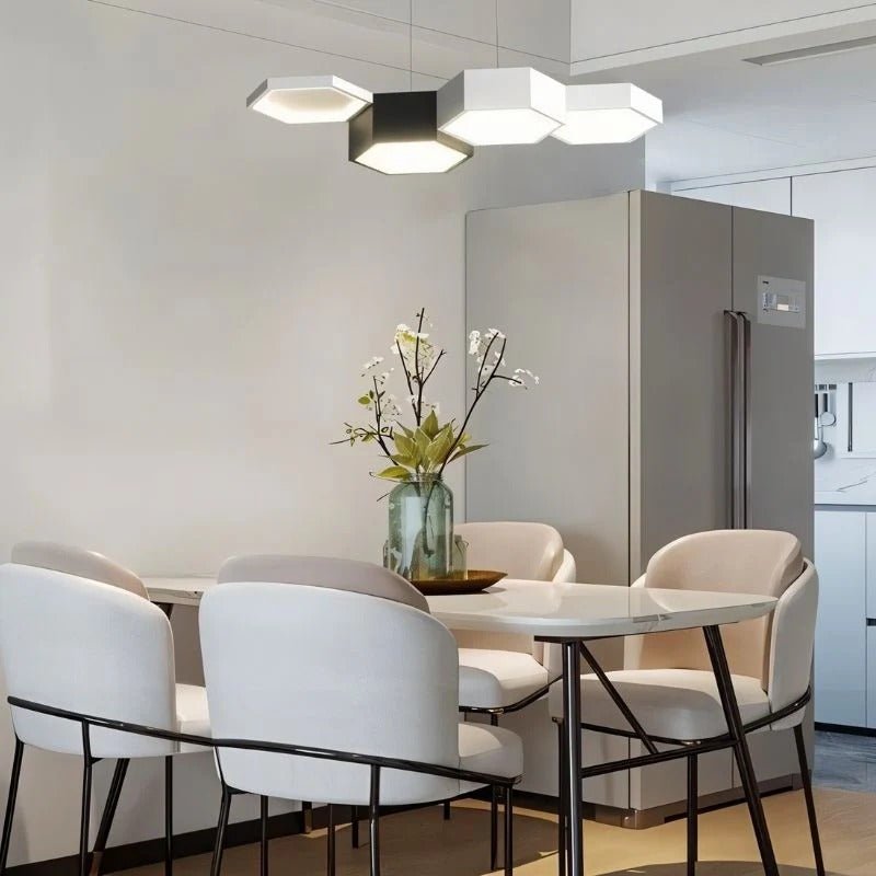 Hexagon Modular LED Chandelier — Geometric Sculptural Style | HONEY™