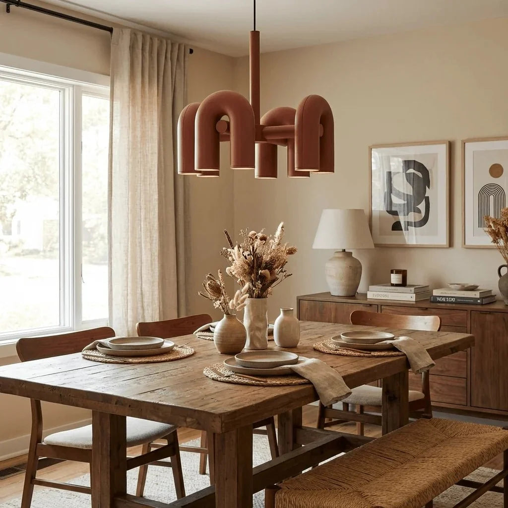 Tubular Colored Glass Arch Chandelier — Sculptural Style | MANÈGE™