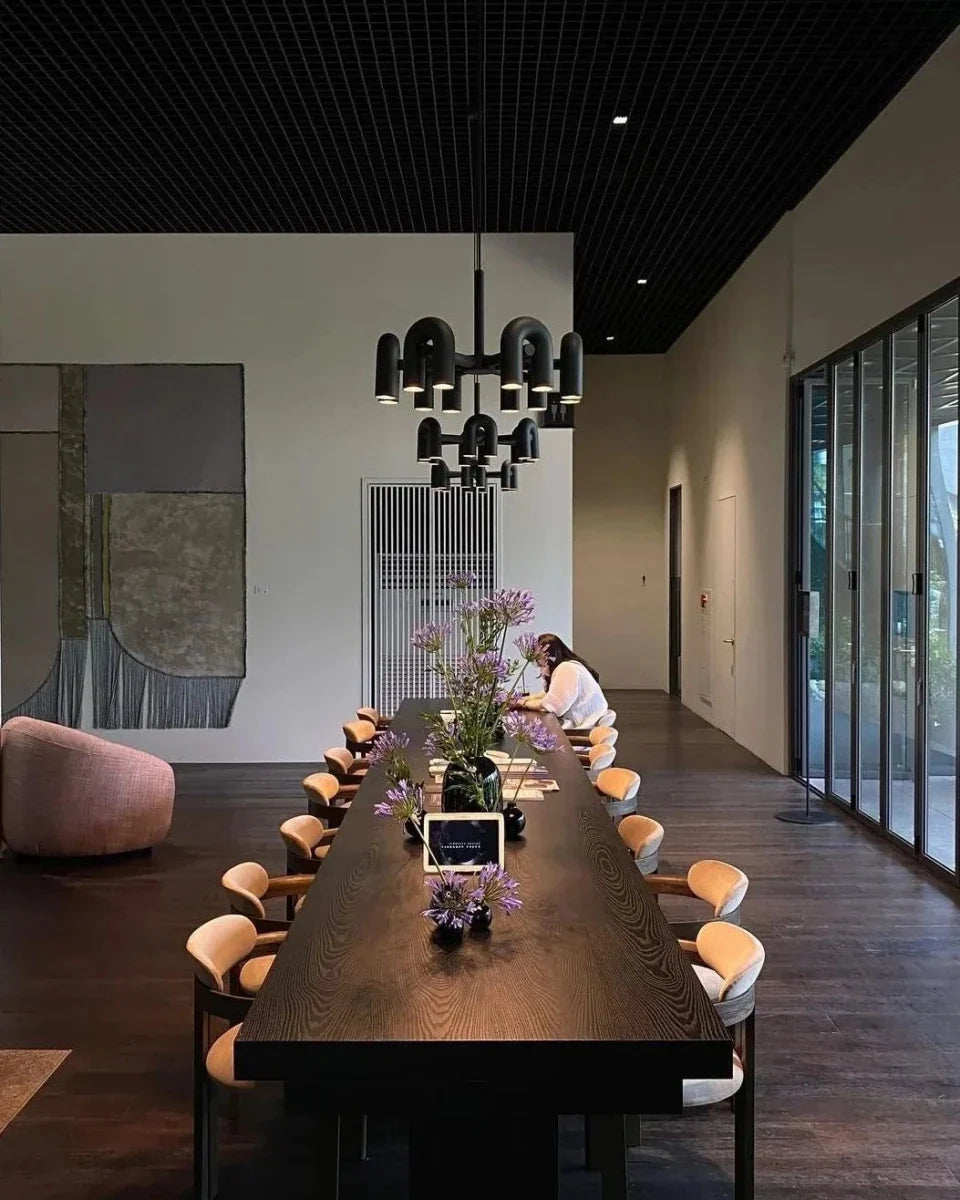 Tubular Colored Glass Arch Chandelier — Sculptural Style | MANÈGE™