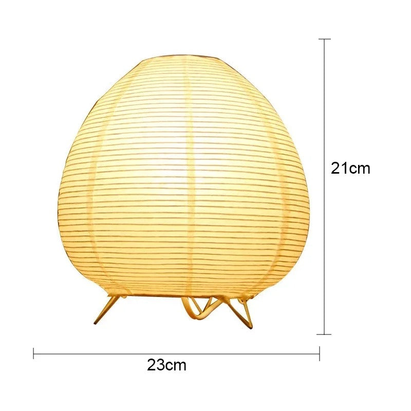 Compact Rice Paper Lantern Table Lamp — Japanese Zen Style | WASHI™