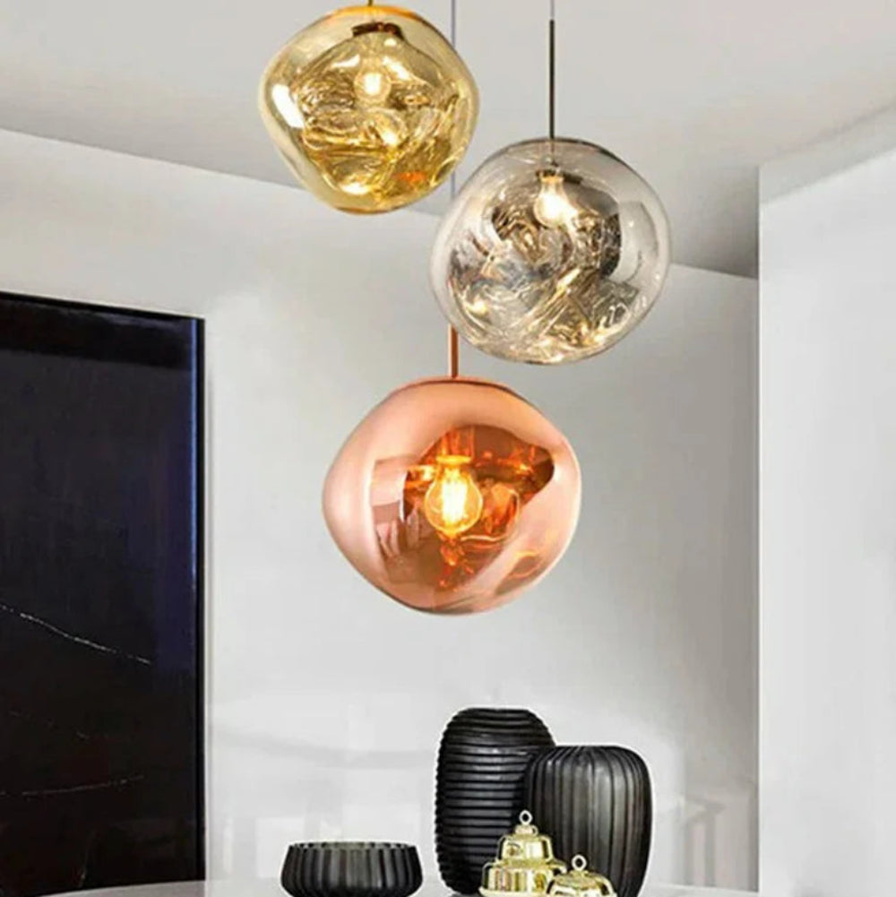 Modern Lava Sculptural Resin Pendant Light – view 3