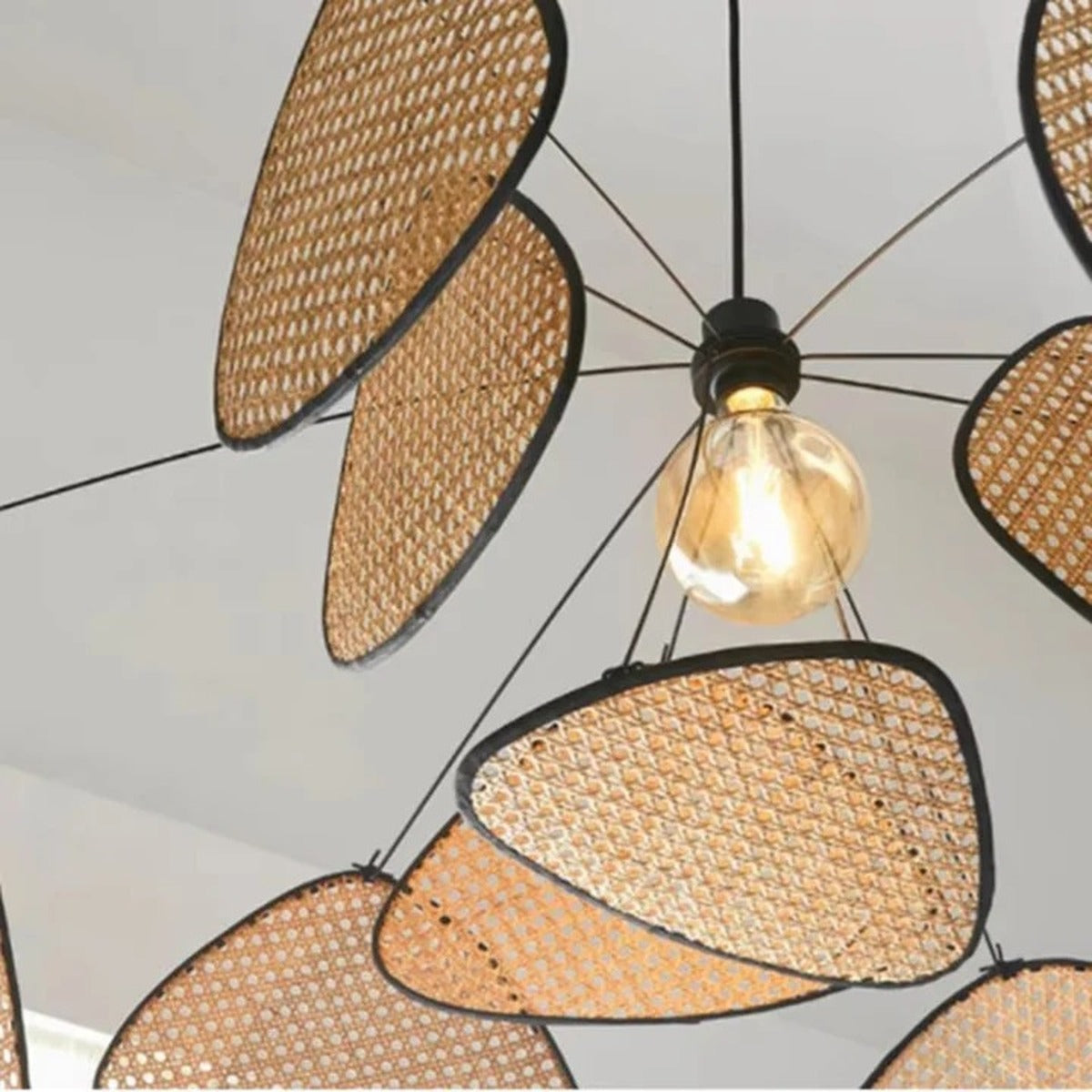 Palma rattan petals around a single exposed bulb