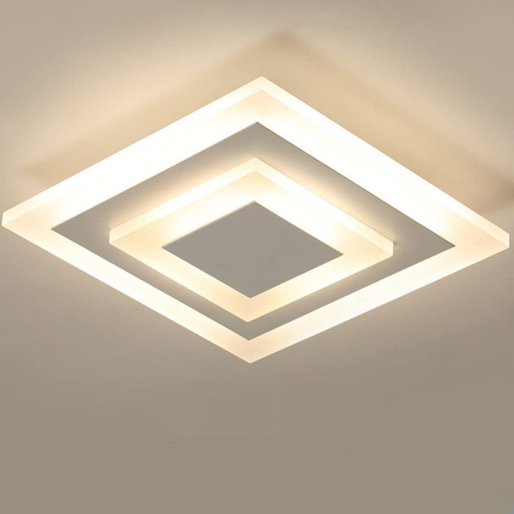 Square Stacked LED Flush Mount — Geometric Modern Style | LAMIA™