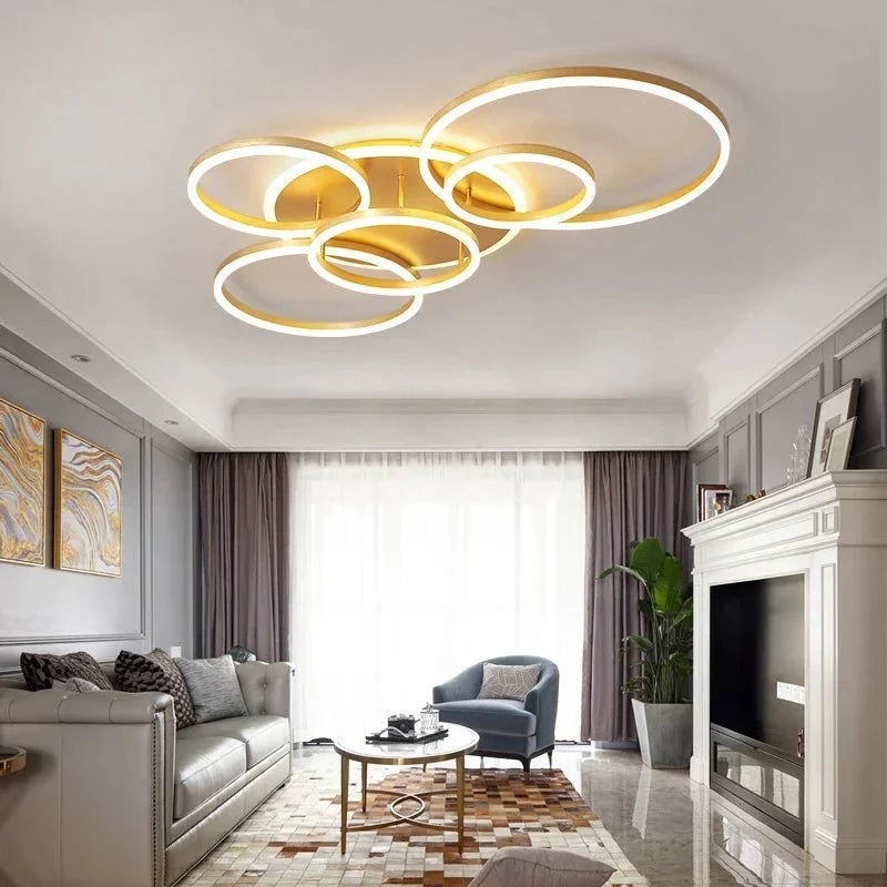 Interlocking Ring LED Flush Mount – 2 to 6 Rings | Circle – alternate view 5