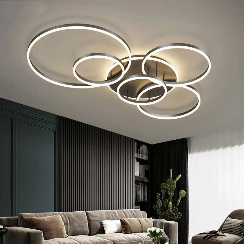 Interlocking Ring LED Flush Mount – 2 to 6 Rings | Circle