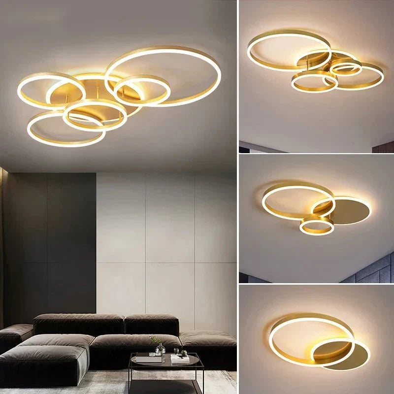 Interlocking Ring LED Flush Mount – 2 to 6 Rings | Circle – alternate view 4