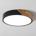 Wood-Trimmed LED Flush Mount — Nordic Low-Ceiling Style | LUND™