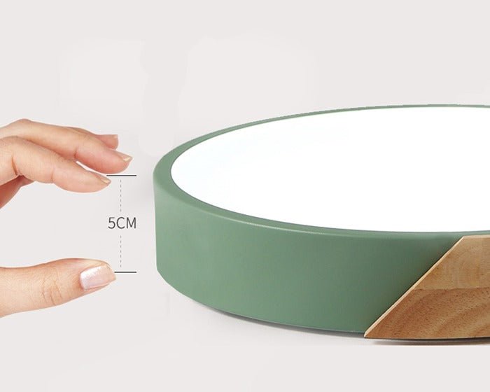Wood-Trimmed LED Flush Mount — Nordic Low-Ceiling Style | LUND™