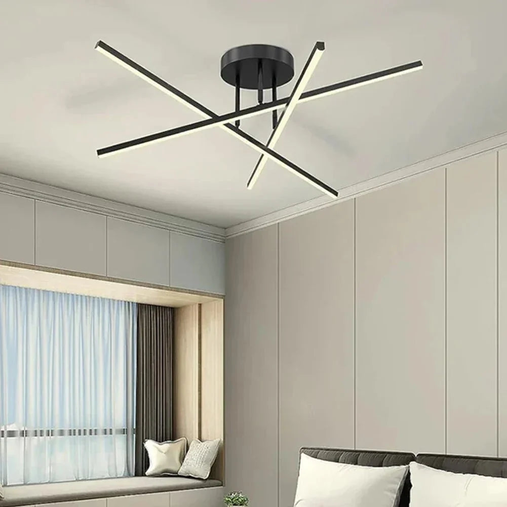 Geometric LED Flush Mount – 21.7 Inch, Black or Gold | X-Line – alternate view 4