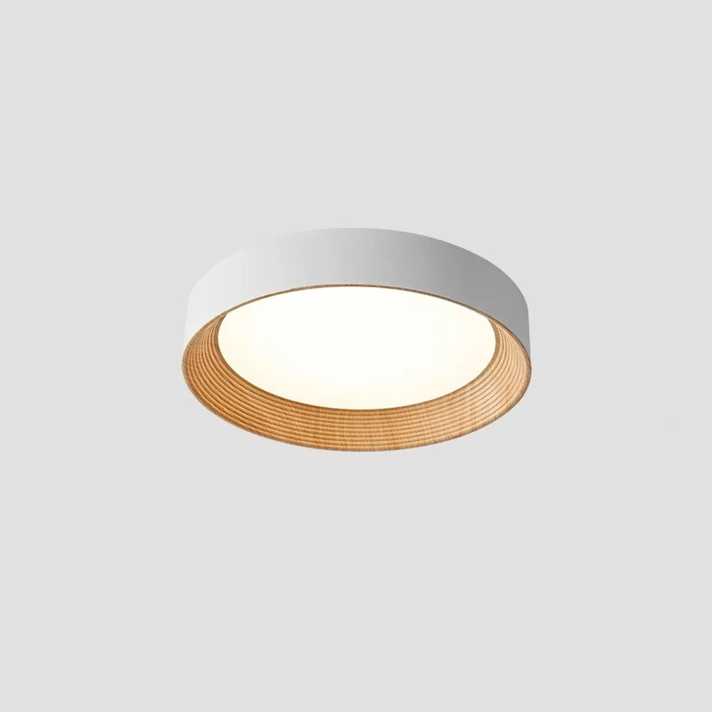 Sculpted Solid Wood Flush Mount — Anti-Blue Light Ceiling Fixture | CERNE™