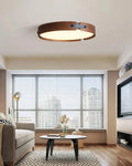 Solid Wood Round Flush Mount — Zen Japanese Style | RONDIN™