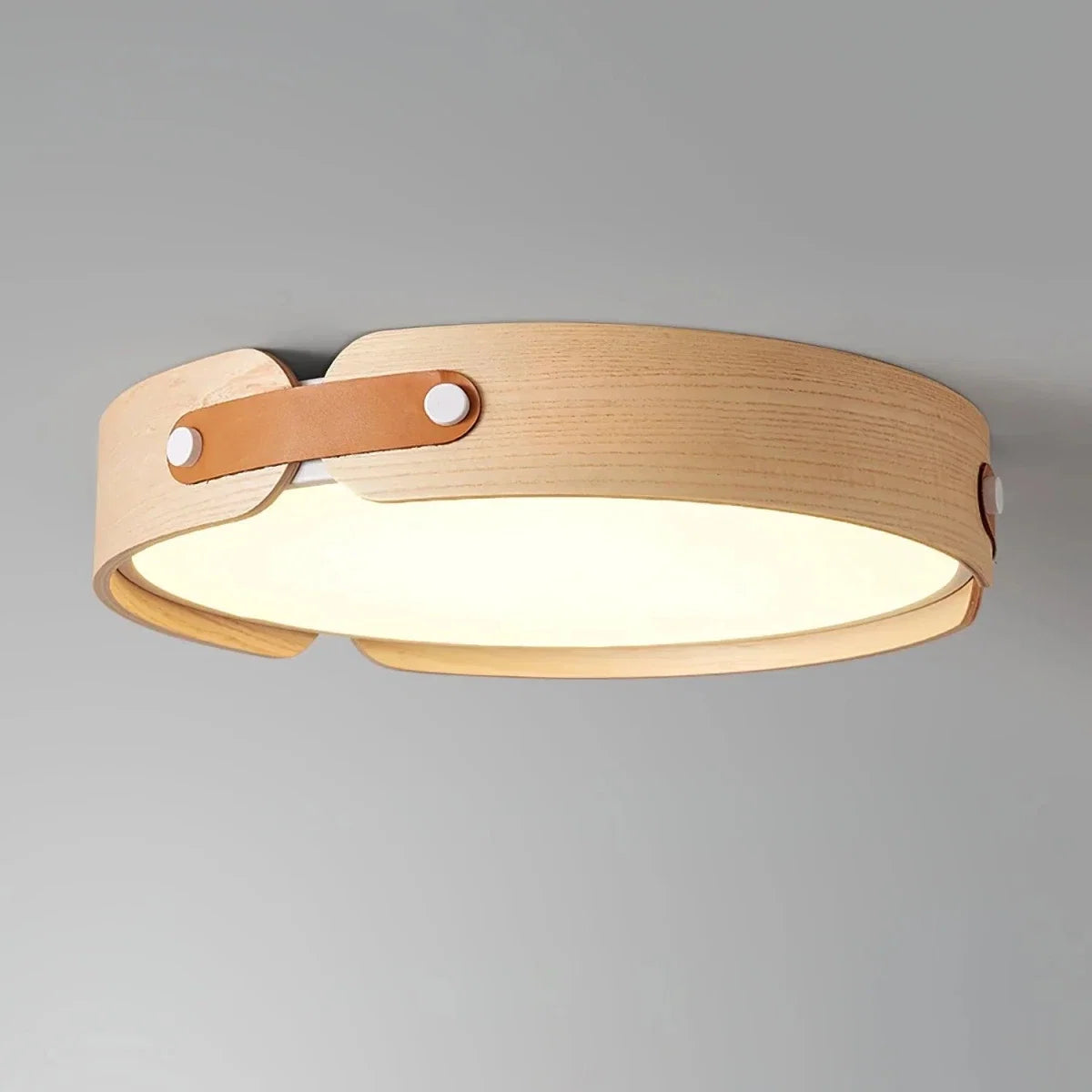 Solid Wood Round Flush Mount — Zen Japanese Style | RONDIN™