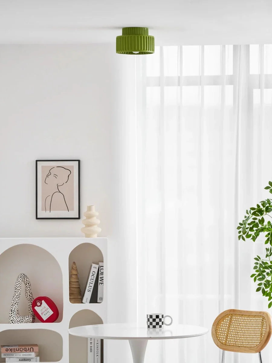 Perforated Resin Flush Mount — Anti-Glare Nordic Style | CRIBLE™