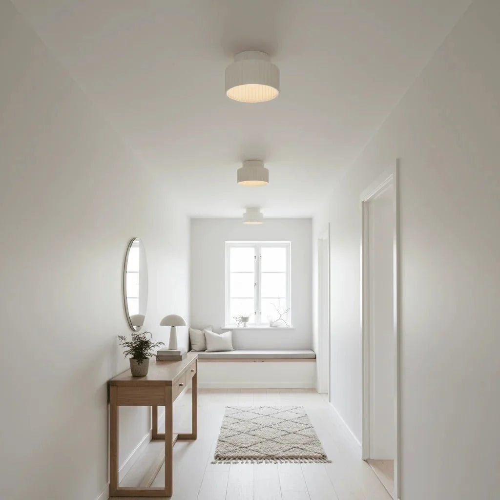 Perforated Resin Flush Mount — Anti-Glare Nordic Style | CRIBLE™