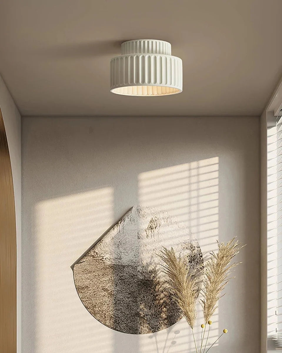 Perforated Resin Flush Mount — Anti-Glare Nordic Style | CRIBLE™