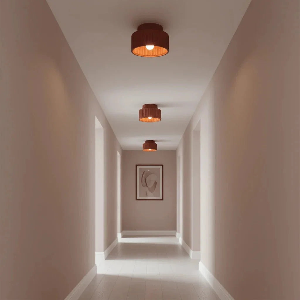 Perforated Resin Flush Mount — Anti-Glare Nordic Style | CRIBLE™