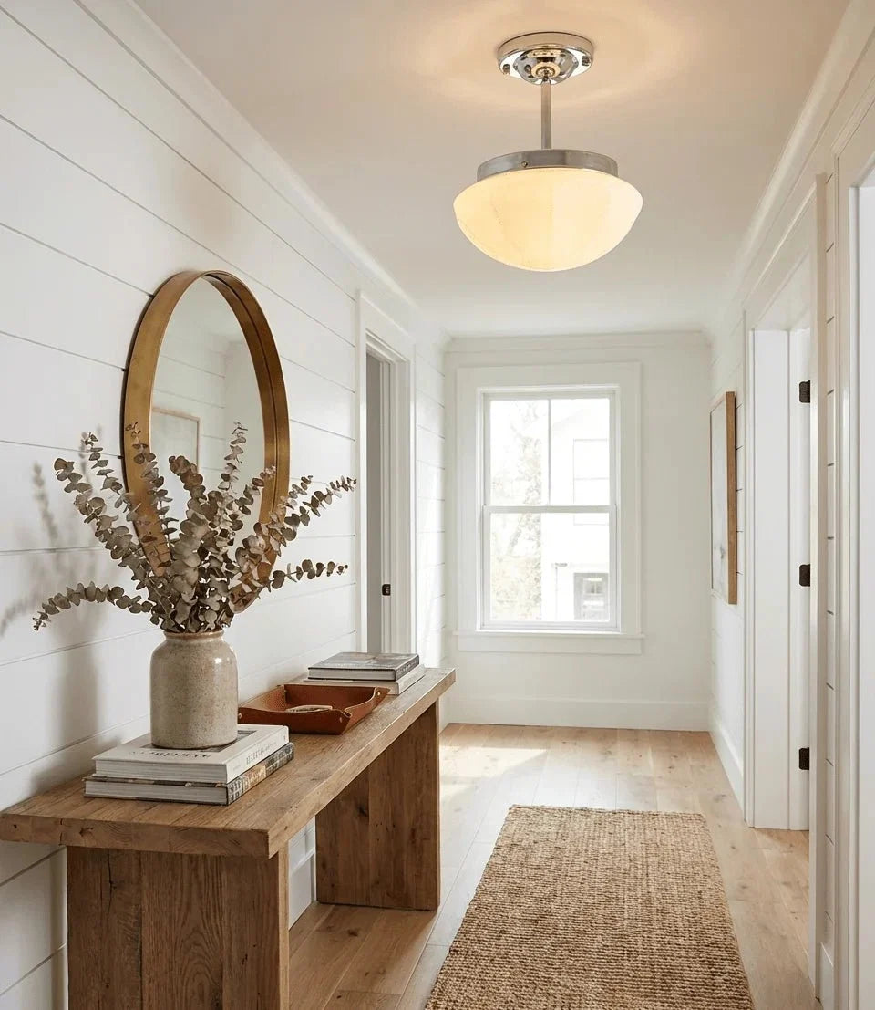 Blown Glass Shade Flush Mount — French Contemporary Style | MOUSSELINE™